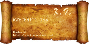Köböl Ida névjegykártya